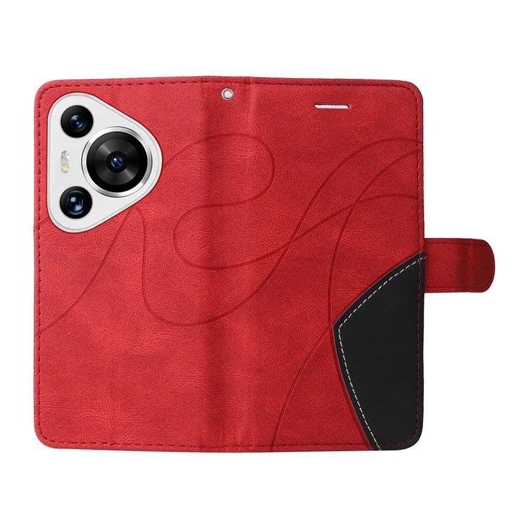 KT Leather Series-1 For Huawei Pura 70 Pro / Pura 70 Pro+ Case Color Splicing Phone Cover with Card Holder