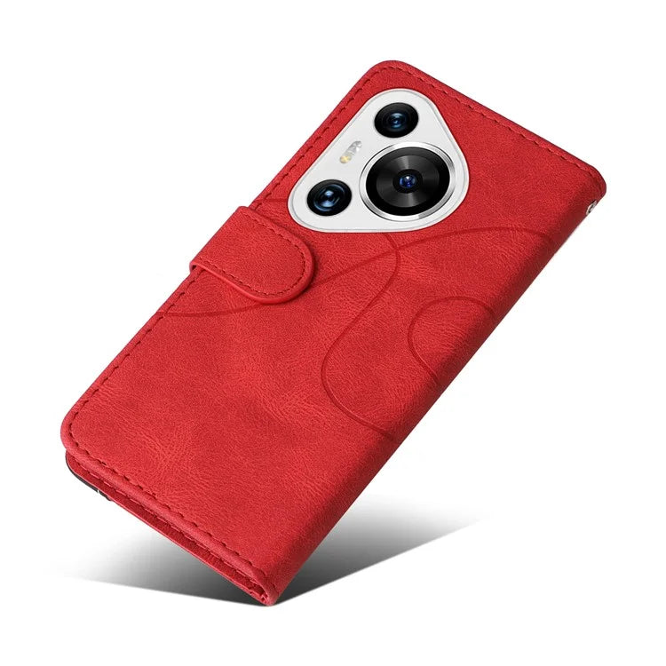 KT Leather Series-1 For Huawei Pura 70 Pro / Pura 70 Pro+ Case Color Splicing Phone Cover with Card Holder