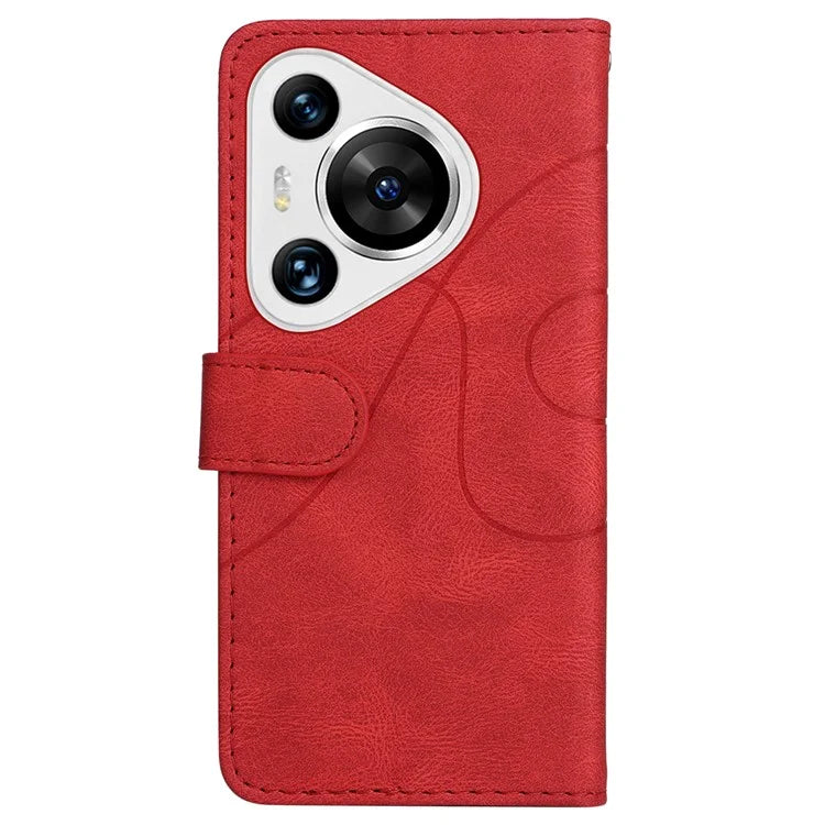 KT Leather Series-1 For Huawei Pura 70 Pro / Pura 70 Pro+ Case Color Splicing Phone Cover with Card Holder