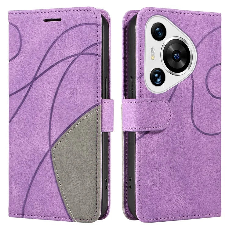 KT Leather Series-1 For Huawei Pura 70 Pro / Pura 70 Pro+ Case Color Splicing Phone Cover with Card Holder