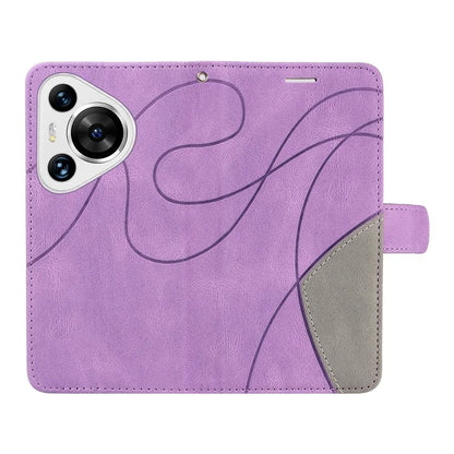 KT Leather Series-1 For Huawei Pura 70 Pro / Pura 70 Pro+ Case Color Splicing Phone Cover with Card Holder