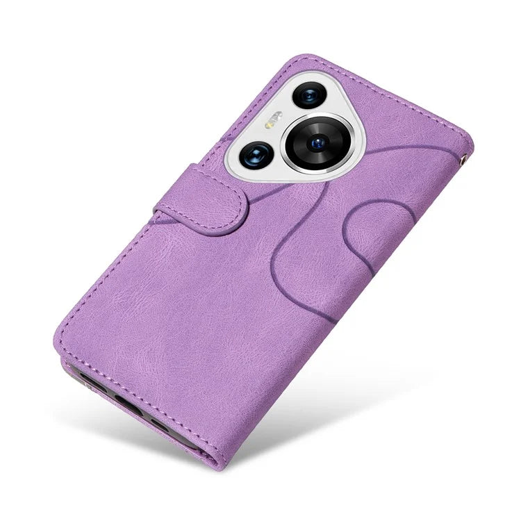 KT Leather Series-1 For Huawei Pura 70 Pro / Pura 70 Pro+ Case Color Splicing Phone Cover with Card Holder