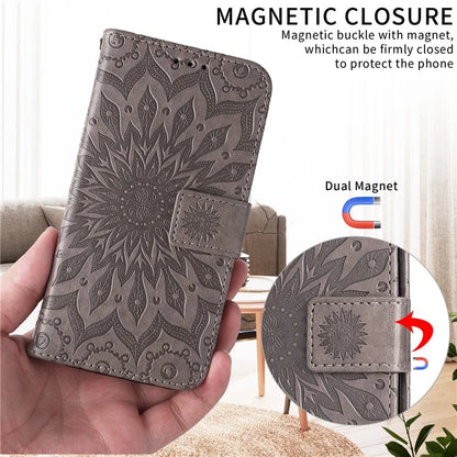 KT Imprinting Flower Series-1 For Sony Xperia 10 VI Case Stand Leather Phone Cover Funny Sunflower
