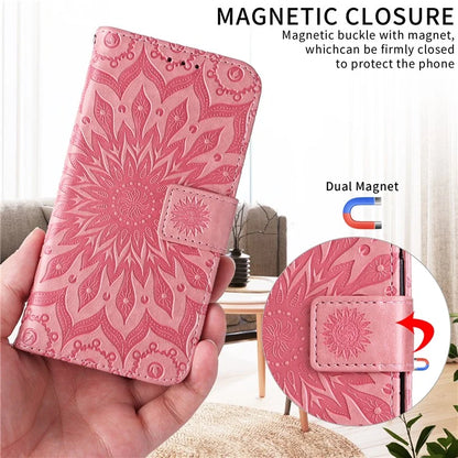 KT Imprinting Flower Series-1 For Sony Xperia 10 VI Case Stand Leather Phone Cover Funny Sunflower