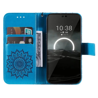 KT Imprinting Flower Series-1 For Huawei Pura 70 Case Leather Sunflower Phone Cover Stand Card Slot