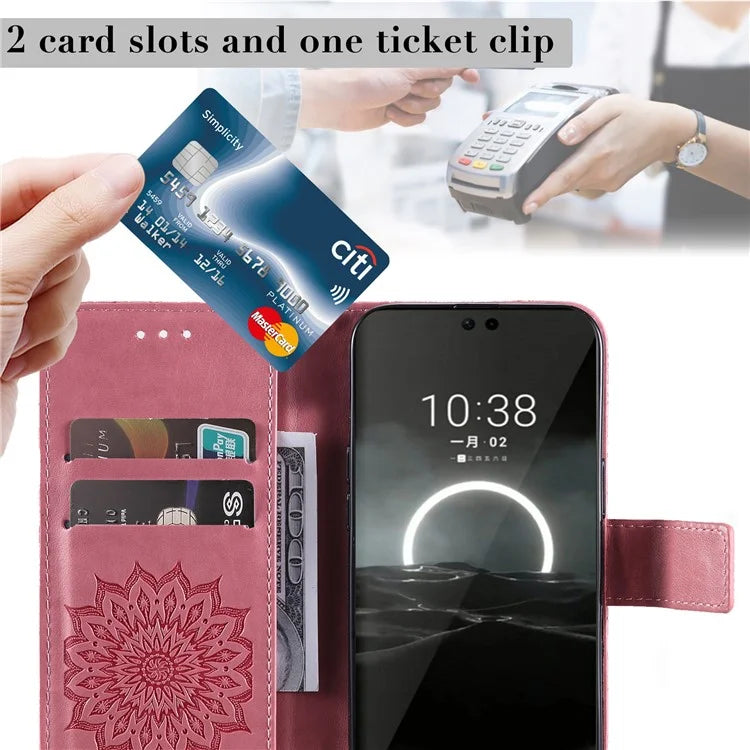 KT Imprinting Flower Series-1 For Huawei Pura 70 Case Leather Sunflower Phone Cover Stand Card Slot