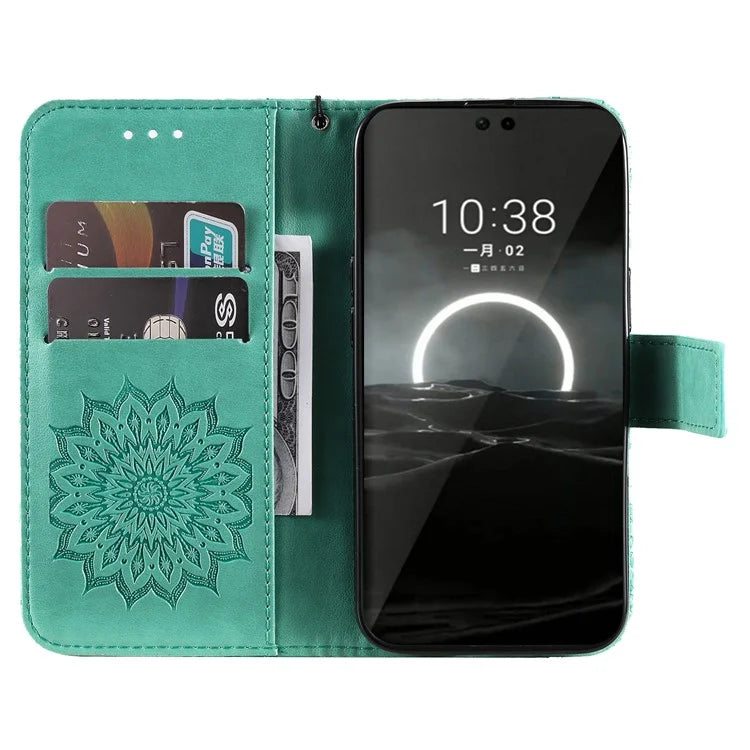 KT Imprinting Flower Series-1 For Huawei Pura 70 Case Leather Sunflower Phone Cover Stand Card Slot