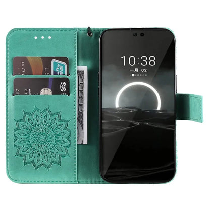 KT Imprinting Flower Series-1 For Huawei Pura 70 Case Leather Sunflower Phone Cover Stand Card Slot