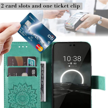 KT Imprinting Flower Series-1 For Huawei Pura 70 Case Leather Sunflower Phone Cover Stand Card Slot