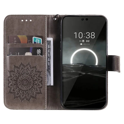 KT Imprinting Flower Series-1 For Huawei Pura 70 Case Leather Sunflower Phone Cover Stand Card Slot