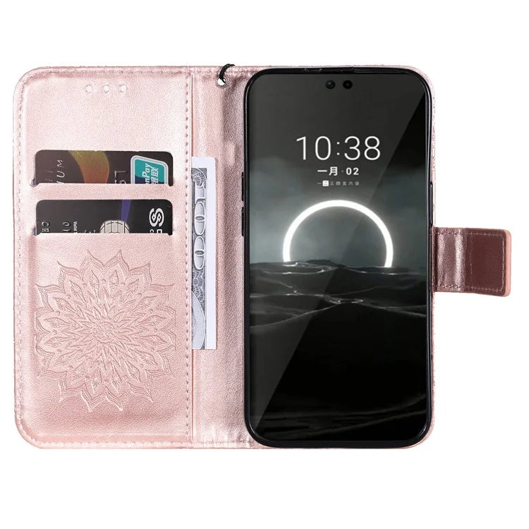 KT Imprinting Flower Series-1 For Huawei Pura 70 Case Leather Sunflower Phone Cover Stand Card Slot