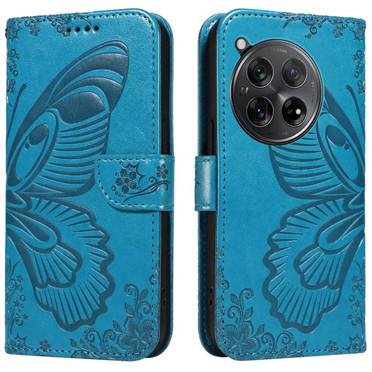 For OnePlus 12 5G Case Wallet Floral Butterfly PU Leather Phone Cover
