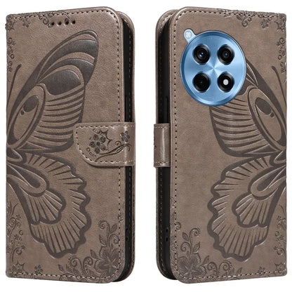 For OnePlus 12R 5G / Ace 3 5G Case Butterfly Shockproof Leather Flip Phone Cover