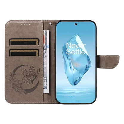 For OnePlus 12R 5G / Ace 3 5G Case Butterfly Shockproof Leather Flip Phone Cover