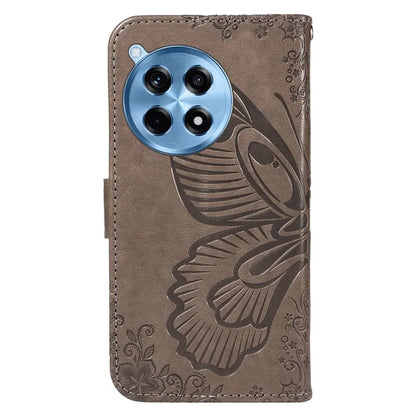For OnePlus 12R 5G / Ace 3 5G Case Butterfly Shockproof Leather Flip Phone Cover