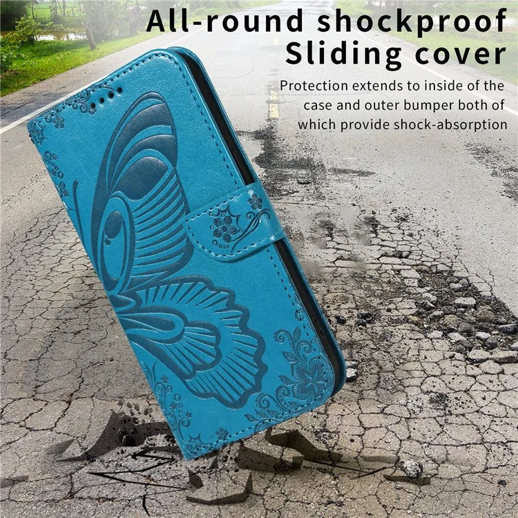 For OnePlus 12R 5G / Ace 3 5G Case Butterfly Shockproof Leather Flip Phone Cover