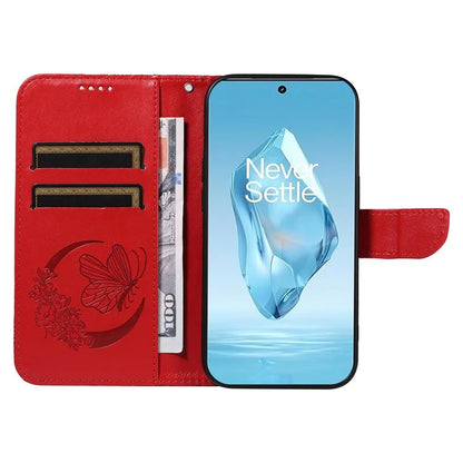 For OnePlus 12R 5G / Ace 3 5G Case Butterfly Shockproof Leather Flip Phone Cover
