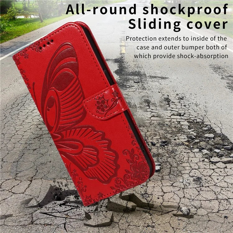 For OnePlus 12R 5G / Ace 3 5G Case Butterfly Shockproof Leather Flip Phone Cover