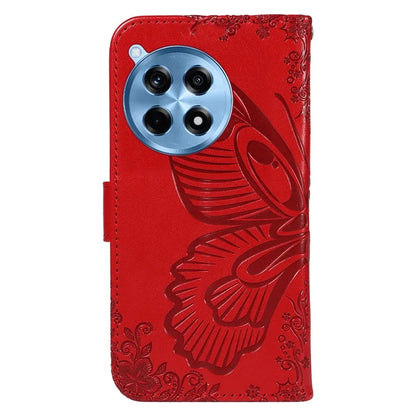 For OnePlus 12R 5G / Ace 3 5G Case Butterfly Shockproof Leather Flip Phone Cover
