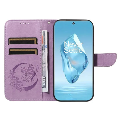 For OnePlus 12R 5G / Ace 3 5G Case Butterfly Shockproof Leather Flip Phone Cover