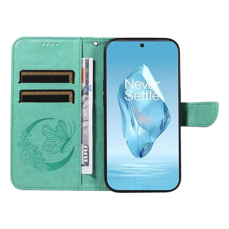 For OnePlus 12R 5G / Ace 3 5G Case Butterfly Shockproof Leather Flip Phone Cover