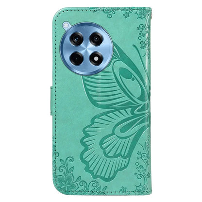 For OnePlus 12R 5G / Ace 3 5G Case Butterfly Shockproof Leather Flip Phone Cover