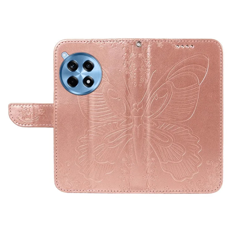 For OnePlus 12R 5G / Ace 3 5G Case Butterfly Shockproof Leather Flip Phone Cover