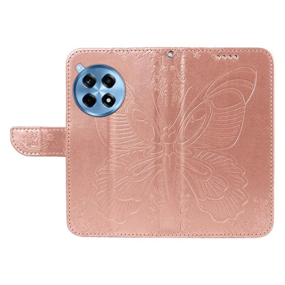 For OnePlus 12R 5G / Ace 3 5G Case Butterfly Shockproof Leather Flip Phone Cover