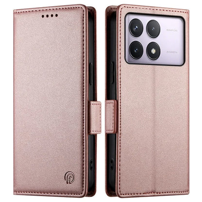 DF-010 For Xiaomi Poco F6 Pro 5G / Redmi K70 5G / K70 Pro 5G Wallet Case PU Leather Stand Phone Cover
