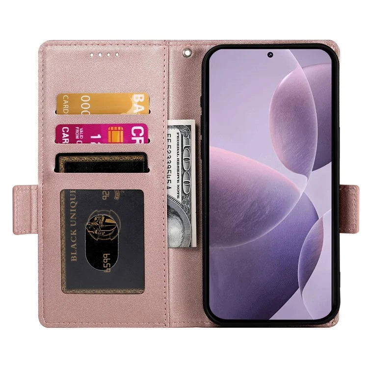 DF-010 For Xiaomi Poco F6 Pro 5G / Redmi K70 5G / K70 Pro 5G Wallet Case PU Leather Stand Phone Cover