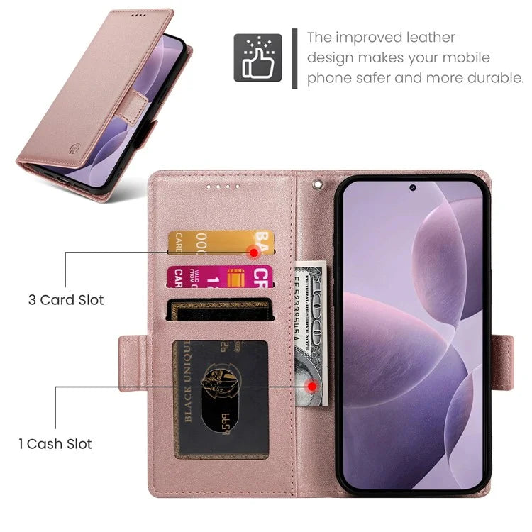 DF-010 For Xiaomi Poco F6 Pro 5G / Redmi K70 5G / K70 Pro 5G Wallet Case PU Leather Stand Phone Cover