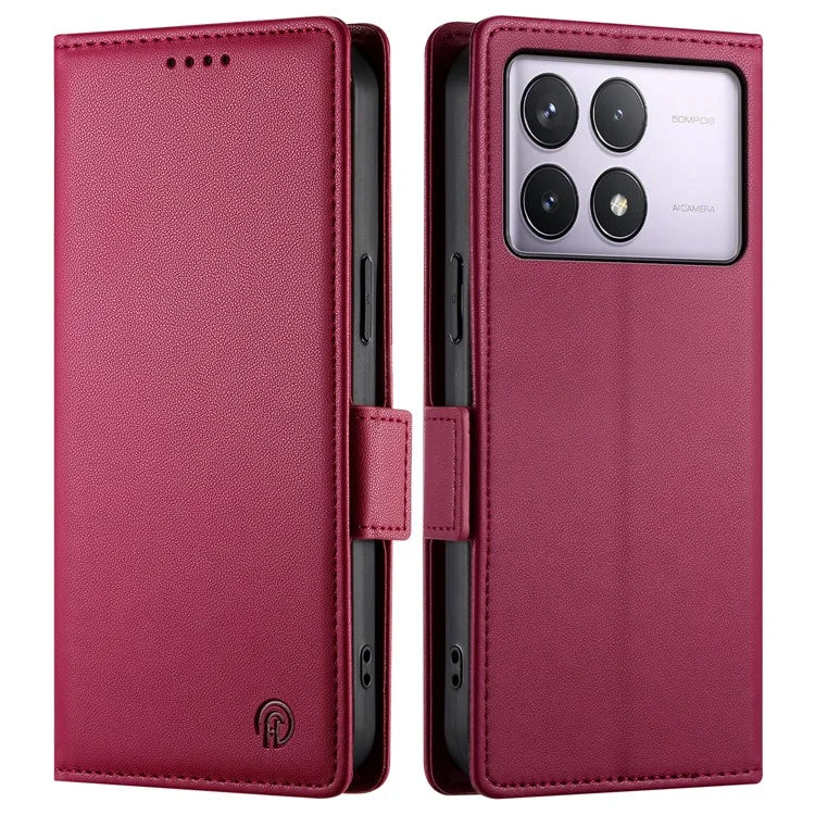 DF-010 For Xiaomi Poco F6 Pro 5G / Redmi K70 5G / K70 Pro 5G Wallet Case PU Leather Stand Phone Cover