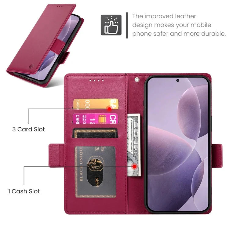 DF-010 For Xiaomi Poco F6 Pro 5G / Redmi K70 5G / K70 Pro 5G Wallet Case PU Leather Stand Phone Cover