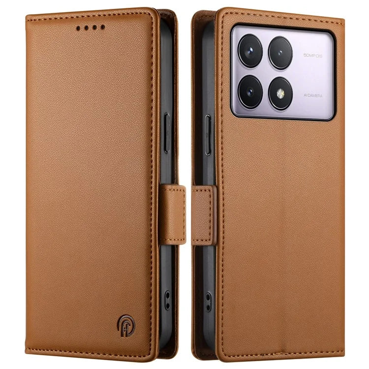 DF-010 For Xiaomi Poco F6 Pro 5G / Redmi K70 5G / K70 Pro 5G Wallet Case PU Leather Stand Phone Cover