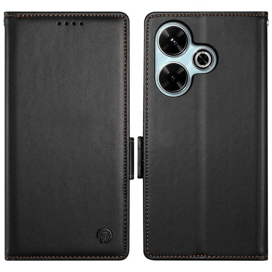 DF-010 For Xiaomi Redmi 13 4G / 5G / Note 13R 5G / Poco M6 4G Wallet Case PU Leather Stand Phone Shell