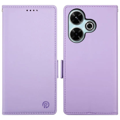 DF-010 For Xiaomi Redmi 13 4G / 5G / Note 13R 5G / Poco M6 4G Wallet Case PU Leather Stand Phone Shell