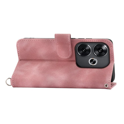 For Xiaomi Redmi Turbo 3 5G / Poco F6 5G Phone Case Flower Pattern PU Leather Wallet Cover with Straps