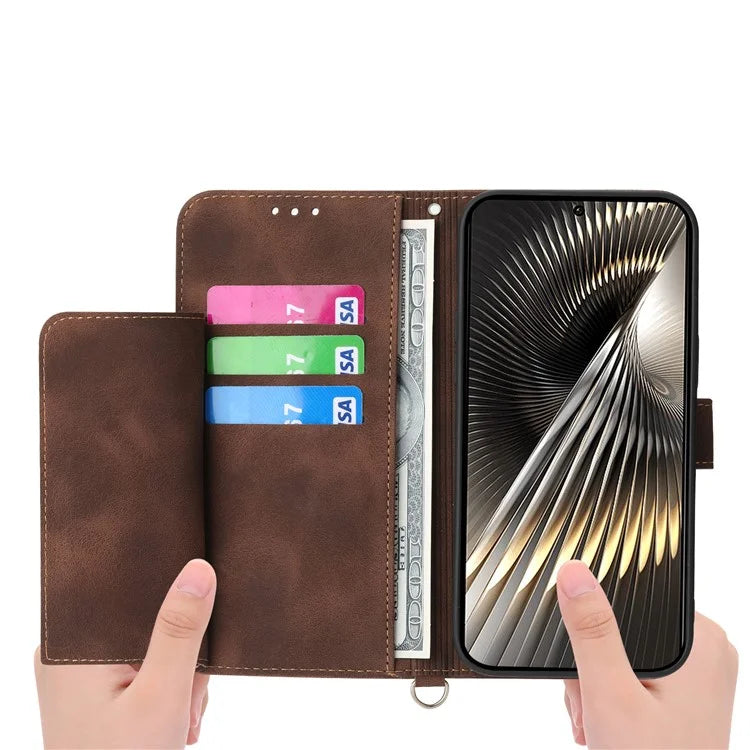 For Xiaomi Redmi Turbo 3 5G / Poco F6 5G Phone Case Flower Pattern PU Leather Wallet Cover with Straps