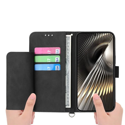 For Xiaomi Redmi Turbo 3 5G / Poco F6 5G Phone Case Flower Pattern PU Leather Wallet Cover with Straps