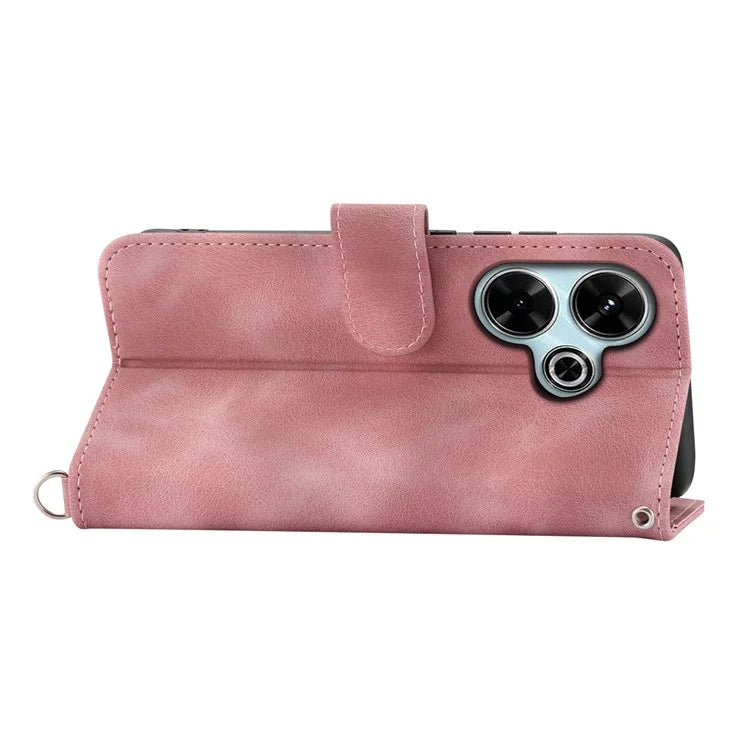 For Xiaomi Redmi 13 4G / 5G / Note 13R 5G / Poco M6 4G Phone Case Flower Imprint Leather Wallet Cover