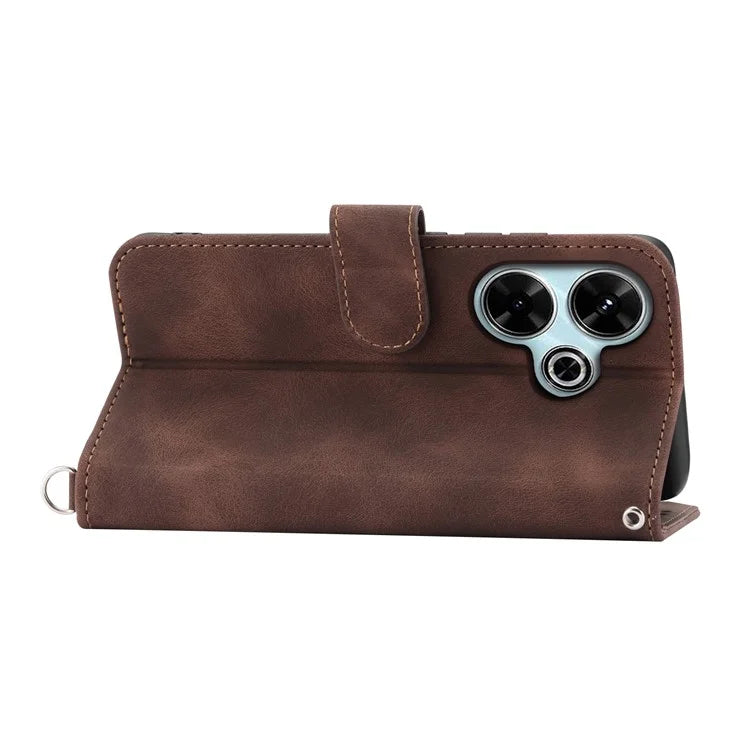 For Xiaomi Redmi 13 4G / 5G / Note 13R 5G / Poco M6 4G Phone Case Flower Imprint Leather Wallet Cover
