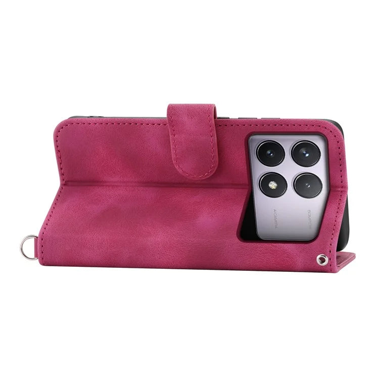 For Xiaomi Poco F6 Pro 5G / Redmi K70 5G / K70 Pro 5G Wallet Case Flower Pattern PU Leather Phone Cover