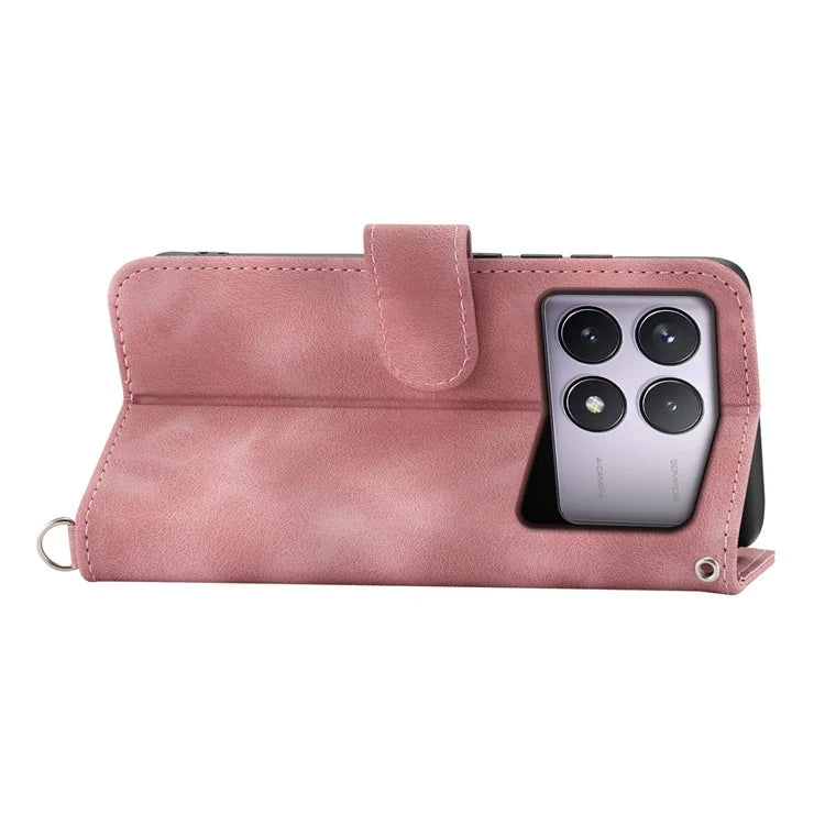 For Xiaomi Poco F6 Pro 5G / Redmi K70 5G / K70 Pro 5G Wallet Case Flower Pattern PU Leather Phone Cover