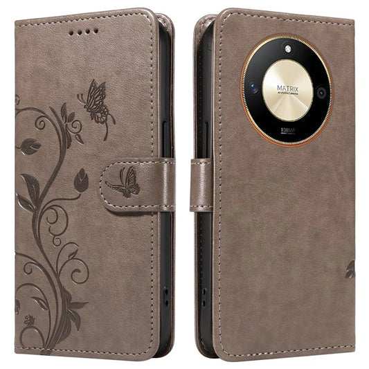 For Honor Magic6 Lite 5G / X9b 5G / X50 5G Case Shockproof Floral PU Leather Phone Cover Card Holder