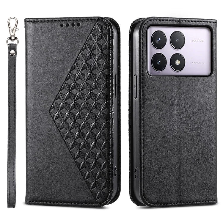 For Xiaomi Poco F6 Pro 5G / Redmi K70 5G / K70 Pro 5G Wallet Phone Case Calf Texture PU Leather Flip Cover