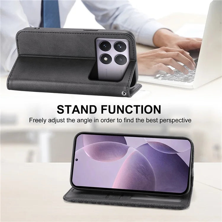 For Xiaomi Poco F6 Pro 5G / Redmi K70 5G / K70 Pro 5G Wallet Phone Case Calf Texture PU Leather Flip Cover