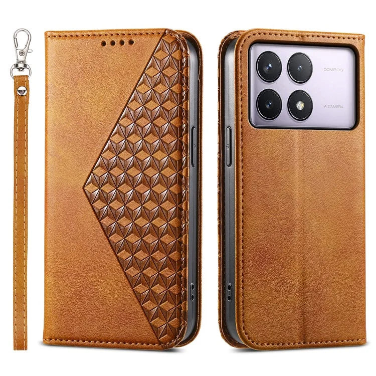 For Xiaomi Poco F6 Pro 5G / Redmi K70 5G / K70 Pro 5G Wallet Phone Case Calf Texture PU Leather Flip Cover