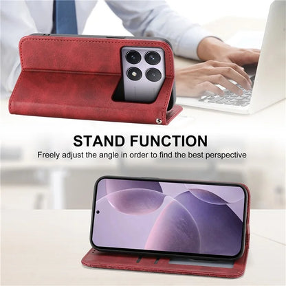 For Xiaomi Poco F6 Pro 5G / Redmi K70 5G / K70 Pro 5G Wallet Phone Case Calf Texture PU Leather Flip Cover