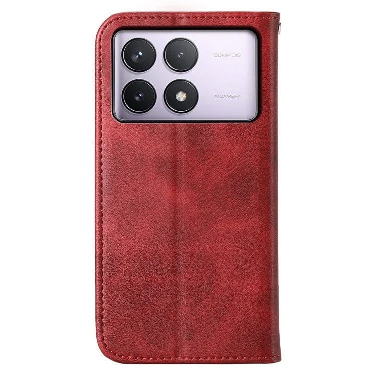 For Xiaomi Poco F6 Pro 5G / Redmi K70 5G / K70 Pro 5G Wallet Phone Case Calf Texture PU Leather Flip Cover