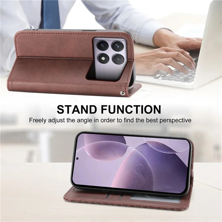 For Xiaomi Poco F6 Pro 5G / Redmi K70 5G / K70 Pro 5G Wallet Phone Case Calf Texture PU Leather Flip Cover